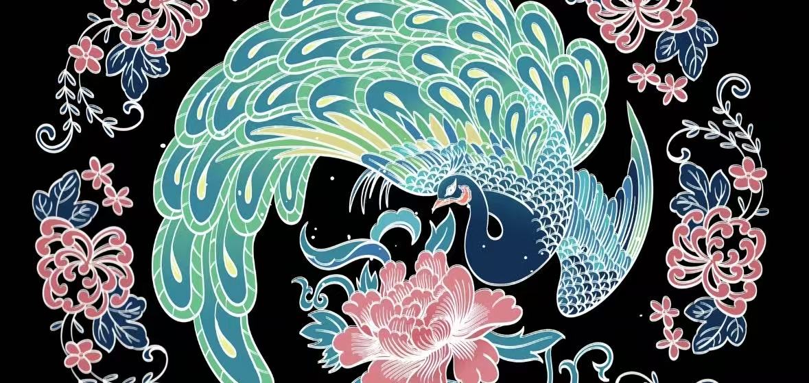 傣族孔雀纹-1